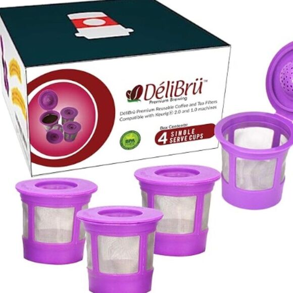 NWT, Reusable K Cups for Keurig 2.0 & 1.0 - Pack of 4 - Picture 1 of 3